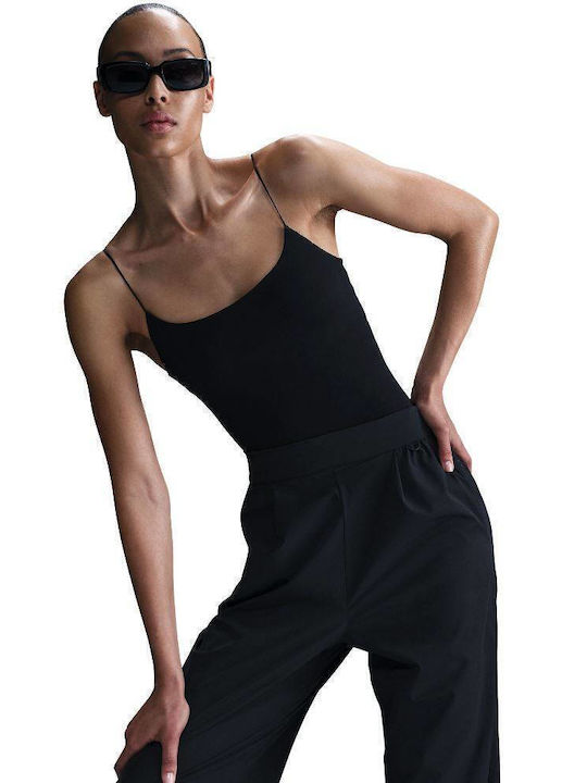 Hm8389-010 Nike Dri-Fit High-Waisted Loose Women's Sweatpants Black Smoke Grey Color