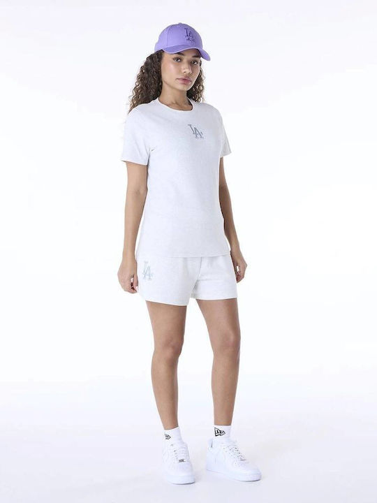 60596481 New Era Wmns Mlb League Essential Short Los Angeles Dodgers Grey Color