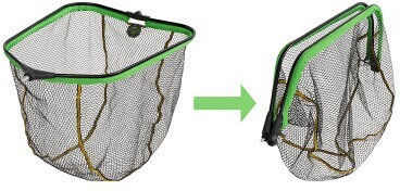 Delphin Reaxe Floating Landing Net Floater Foldcube 70x60 Cm Foldable Rubberized Mesh