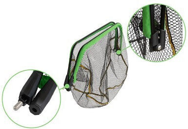 Delphin Reaxe Floating Landing Net Floater Foldcube 60x50 Cm Foldable Rubberized Mesh