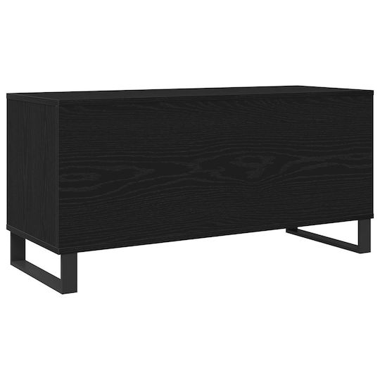 Vidaxl Record Cabinet Black Oak 100x38x48 cm Engineered Wood