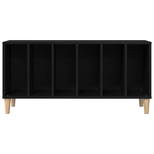 Vidaxl Record Cabinet Black Oak 100x38x48 cm Engineered Wood