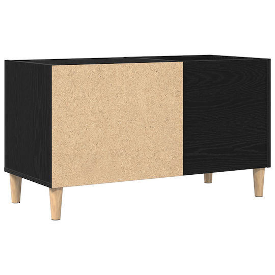 Vidaxl Record Cabinet Black Oak 84.5x38x48 cm Engineered Wood