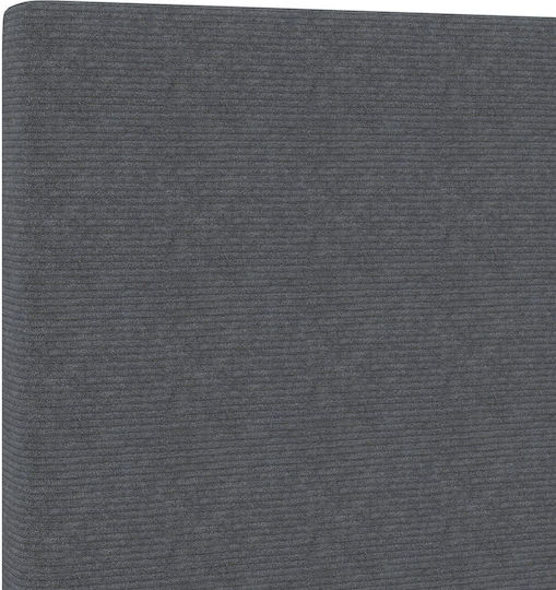 vidaXL Stoff-Kopfstütze für Betten Dunkelgrau 144x128cm