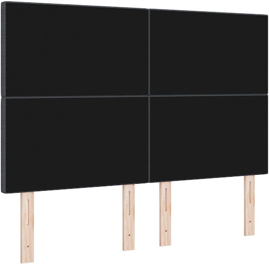 vidaXL Stoff-Kopfstütze für Betten Dunkelgrau 144x128cm