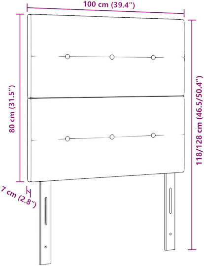 vidaXL Fabric Bed Headboard Pink 100x88cm