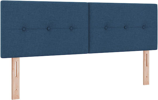 vidaXL Fabric Bed Headboard Blue 144x88cm