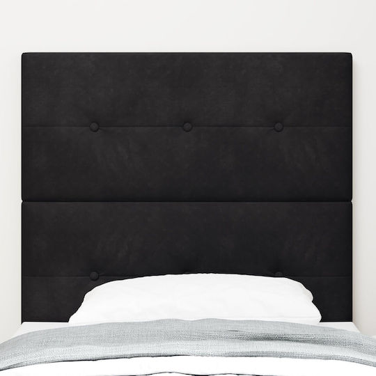 vidaXL Stoff Kopfstütze Für Bett Schwarz 80x128cm