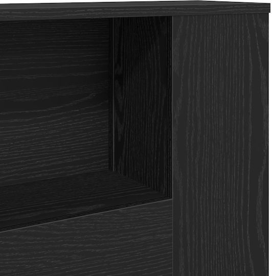 vidaXL Красива Табла За Легло От Черен Дървен Дъб 180x102.5см