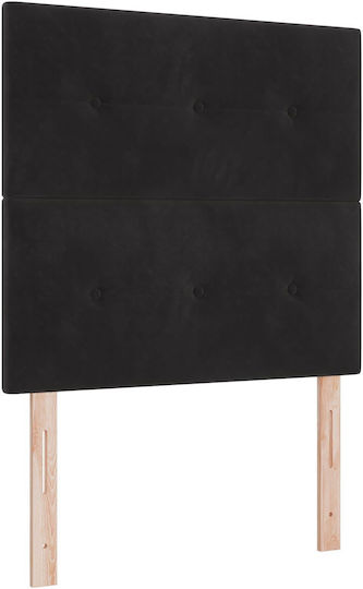 vidaXL Stoff Kopfstütze Für Bett Schwarz 80x128cm
