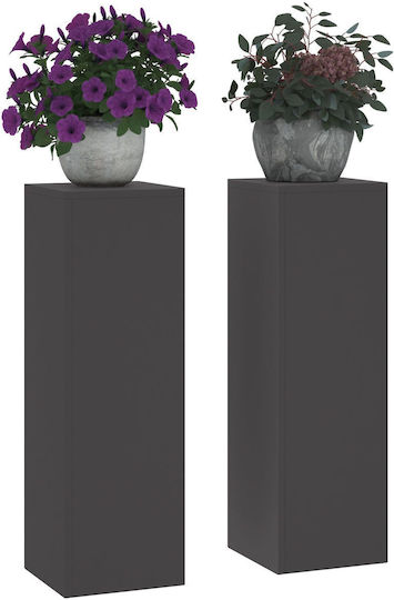 vidaXL Set 2 Töpfe Metall Black