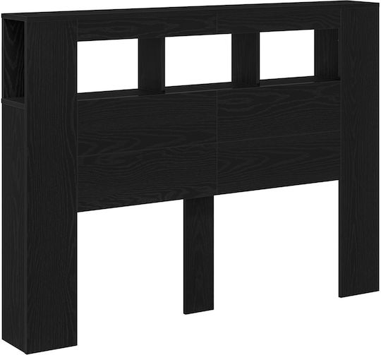 vidaXL Tăblie De Pat Din Lemn Stejar Negru 140x103.5cm