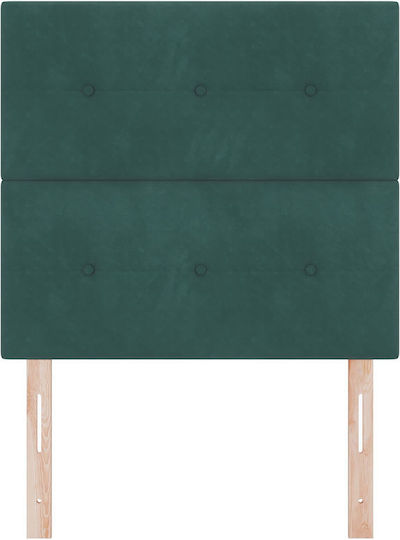vidaXL Fabric Bed Headboard Dark Green 100x88cm