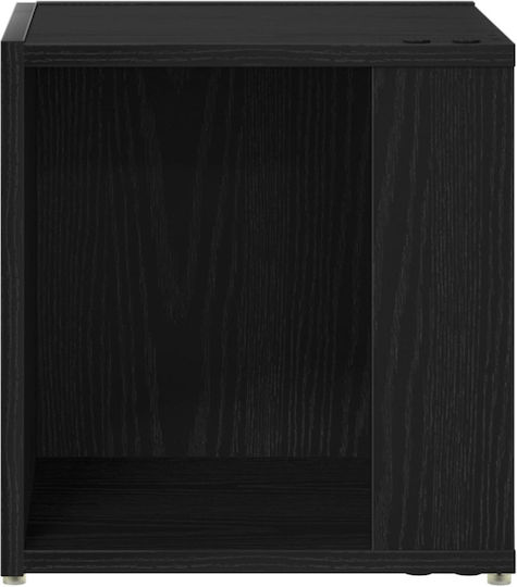 Quadratischer Beistelltisch Holz Schwarz Eiche M33xL33xH34.5cm