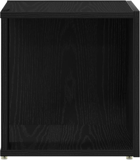 Quadratischer Beistelltisch Holz Schwarz Eiche M33xL33xH34.5cm