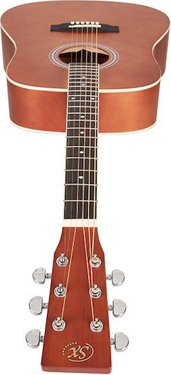 Chitară Acustică Sx Sd104gbr Lacuită Lucios Maro
