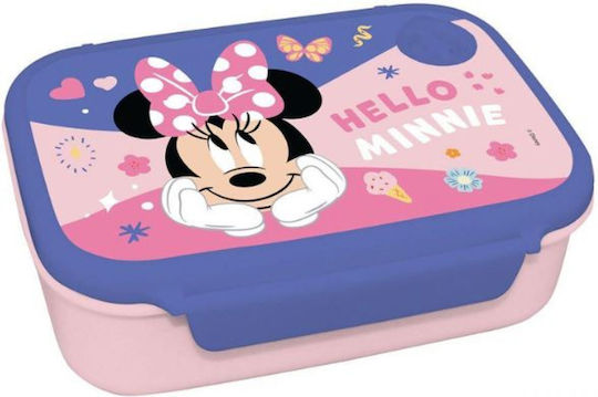 Diakakis Plastic Kids' Lunch Set Minnie 0.8lt Lilac x 8cm