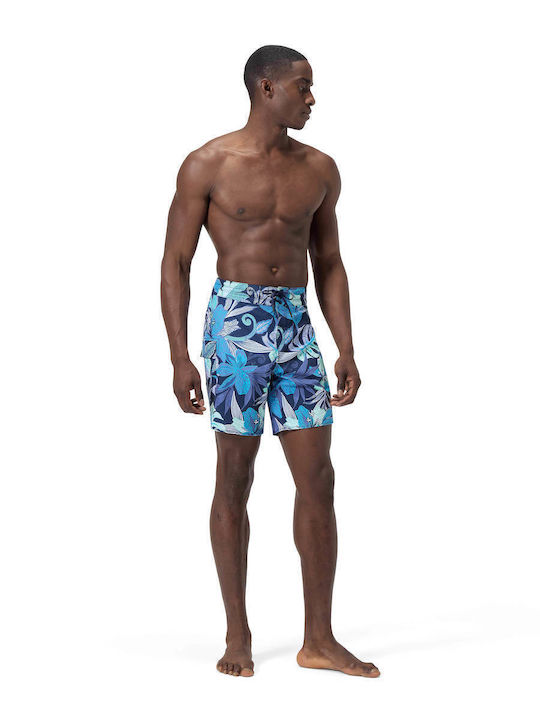 Men's Swimwear Shorts Blue with Patterns