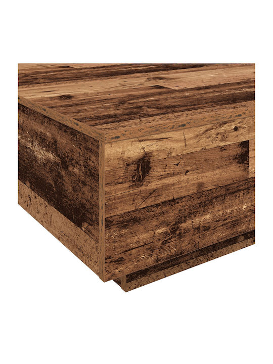 vidaXL Kaffeetisch Zentral aus Massivholz altem Holz M85xT55xH31cm