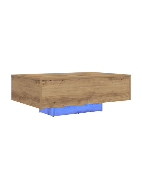Măsuță Centrală Rectangulară Din Lemn Artisan Oak Lățime 55xLungime 85xÎnălțime 31cm