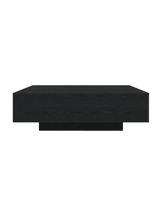 Square Central Wooden Coffee Table Black Oak M100xL100xH31cm