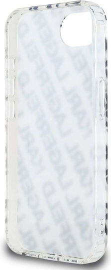 Karl Lagerfeld Luxus Fullover Logo Umschlag Rückseite Silikon Gold (iPhone 17e / 16e)
