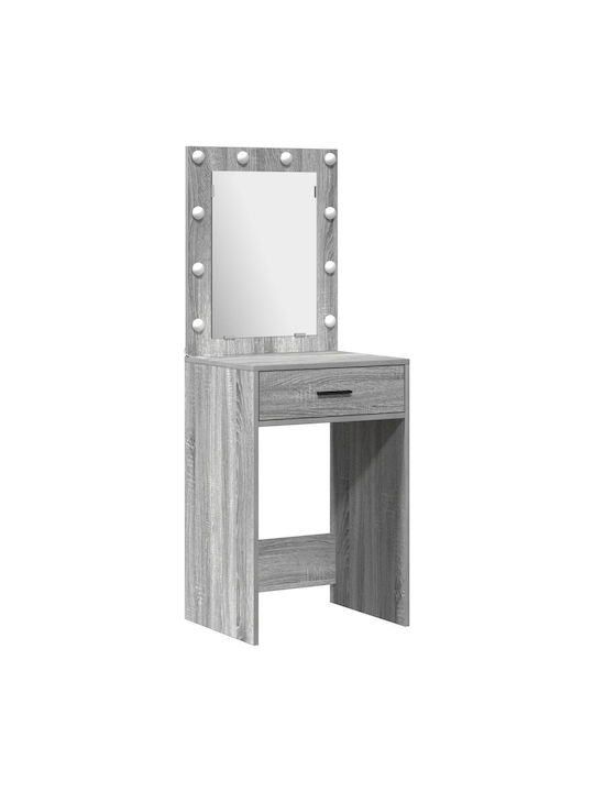 Тоалетна за грим Дървена Сива Сонома с Огледало 50x41x135бр