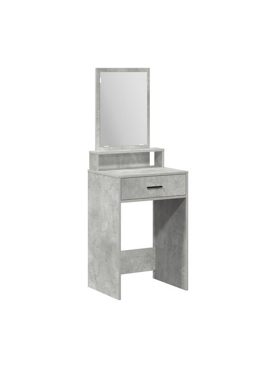 Schminktisch Hölzern Concrete Grey mit Spiegel 50x41x140cm
