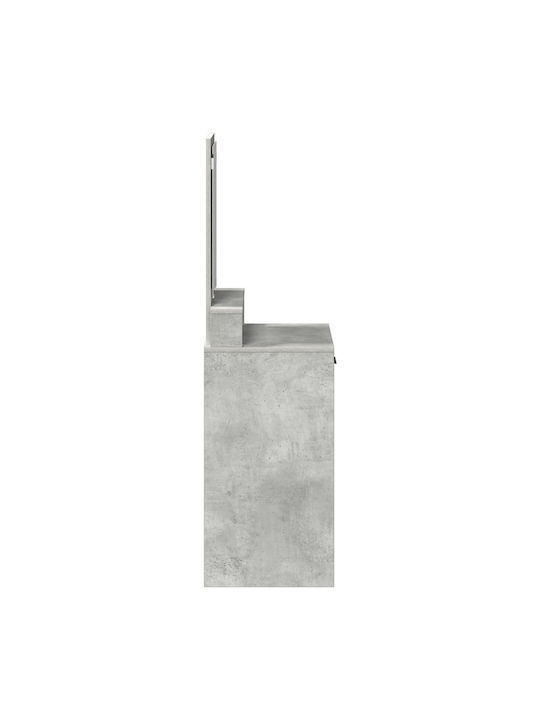 Schminktisch Hölzern Concrete Grey mit Spiegel 50x41x140cm