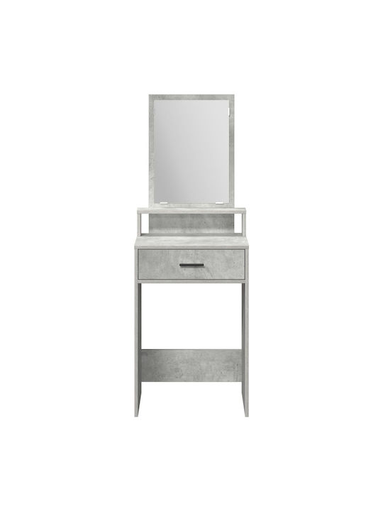 Schminktisch Hölzern Concrete Grey mit Spiegel 50x41x140cm