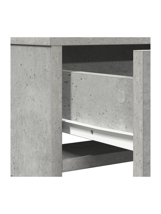 Schminktisch Hölzern Concrete Grey mit Spiegel 50x41x140cm