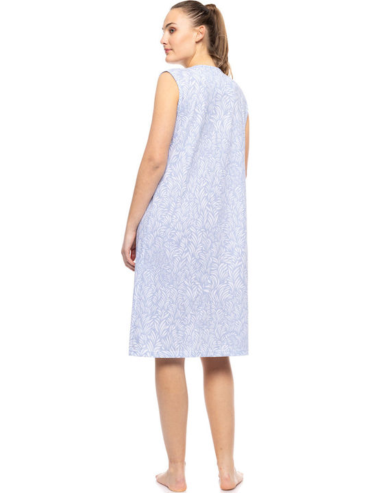 Pink Label Summer Women's Nightdress Ice Blue