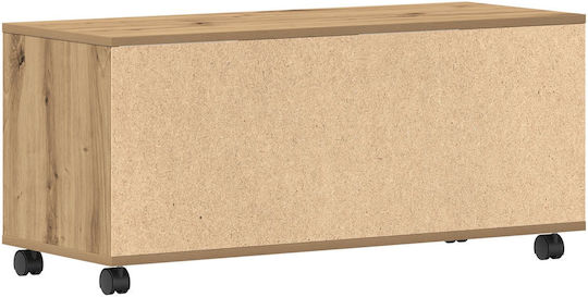 Έπιπλο Τηλεόρασης με Ρόδες Artisan Oak Μ90xΠ35xΥ35cm