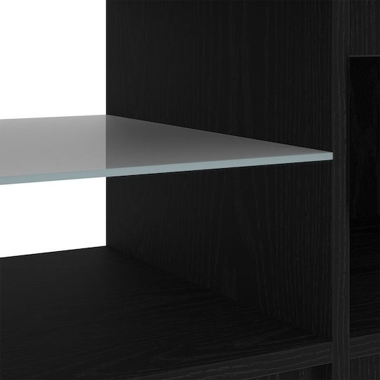 Шкаф за телевизор с LED Осветление Black Oak Д140xШ40xВ35.5см