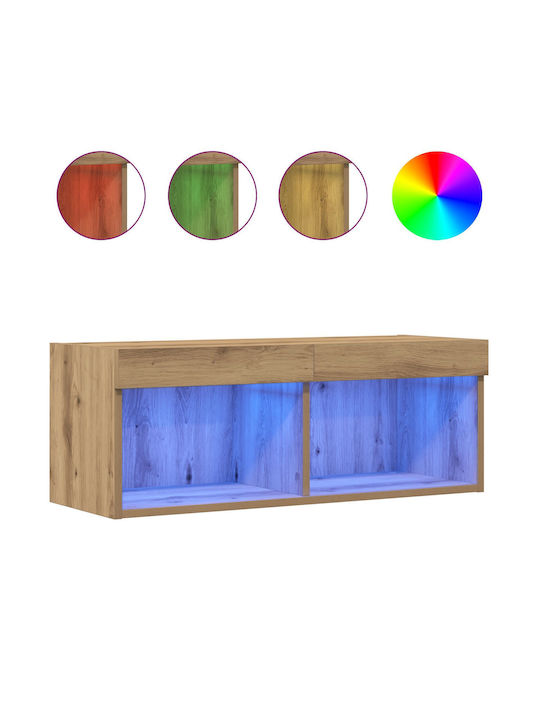 TV-Ständer mit LED-Beleuchtung Braune M80xT30xH30cm