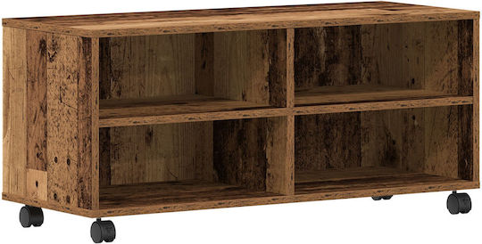 TV-Ständer mit Rädern aus Alt-Holz M90xT35xH35cm