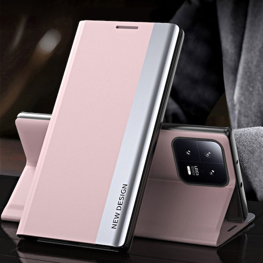 New Design Umschlag Rückseite Leder / Synthetisches Leder Rosa (Xiaomi 13)