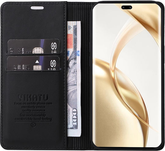 Yikatu Book Synthetic Leather / Silicone Black (Honor 200 Pro)