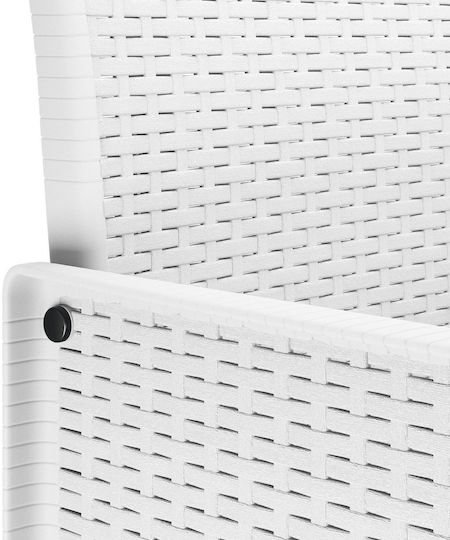Outdoor Armchair Plastic White 2pcs 53x49x85cm