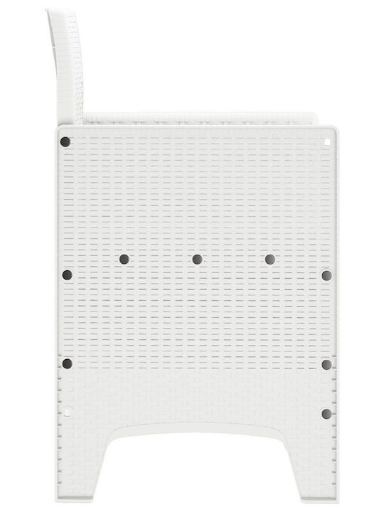 Outdoor-Sessel Kunststoff White 2Stück 53x49x85εκ.