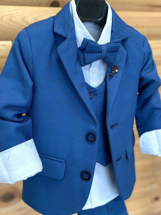 Extan Bebe Costum De Botez Albastru