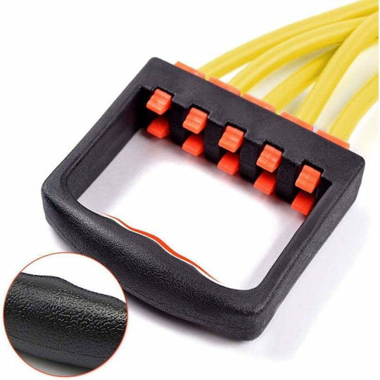 5 String Resistance Band Siks Fitness Workouts Rubber Yellow