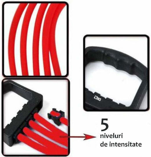 5 Cord Resistance Band Siks Fitness Workouts Rubber Red