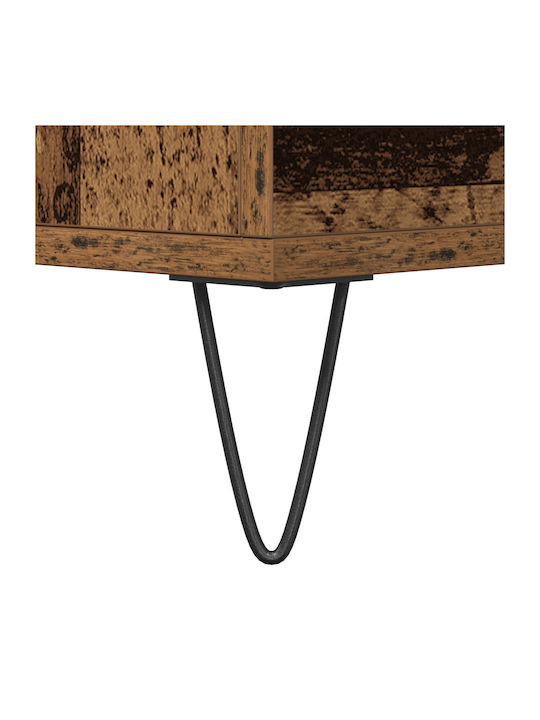 Sideboard made of Solid Wood & Metal with Drawers Earthy Wood 60x35x70cm