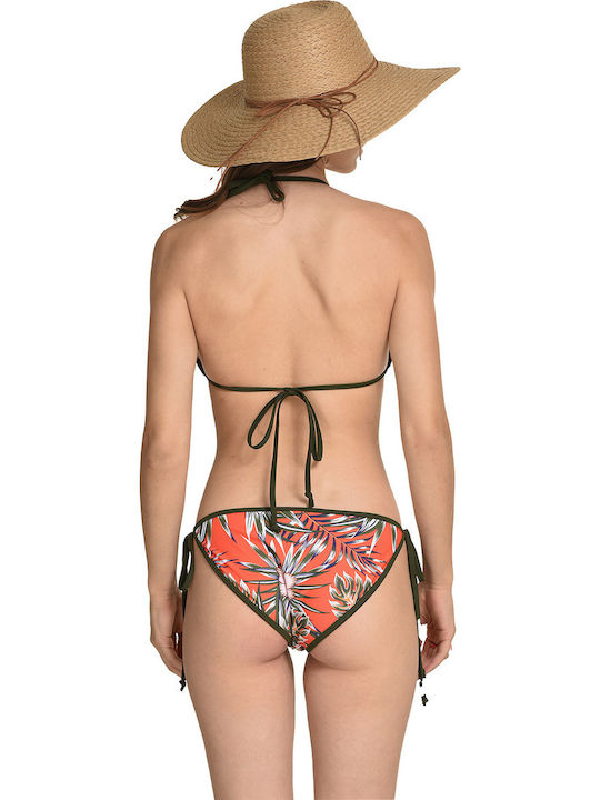 Set Bikini Floral Πορτοκαλι