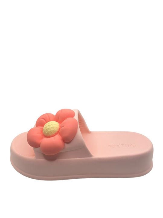 Frauen Flip Flops mit Plattform in Rosa Farbe