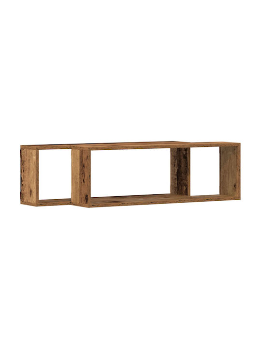 Ράφια Τοίχου Brown (2τμχ) 80x15x26εκ.
