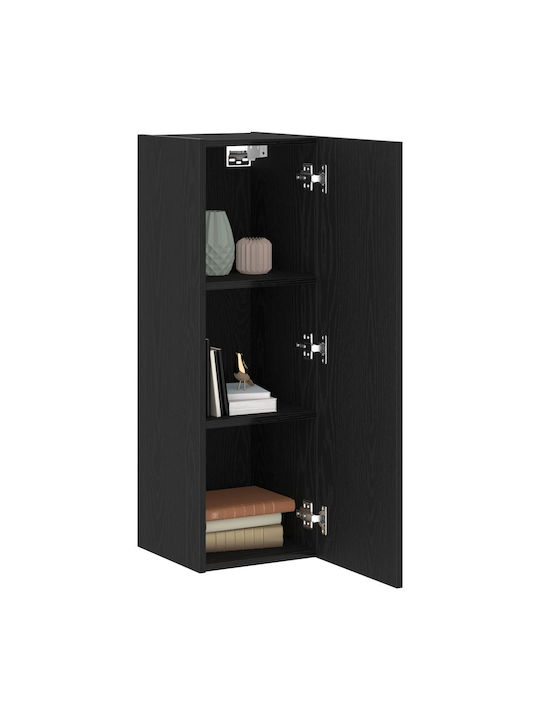 Wand Wohnzimmer Schrank aus Spanplatte Schwarze Eiche 30.5x30x90cm