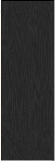 Wall Mounted Living Room Cabinet Made of Particle Board Black Oak 30.5x30x90cm