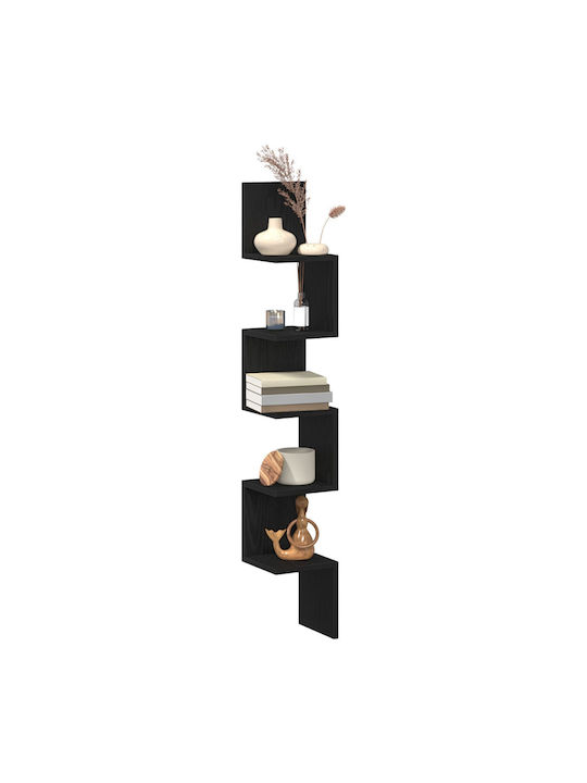 Ъглова Поставка Стенен Black Oak 20x20x127.5см.